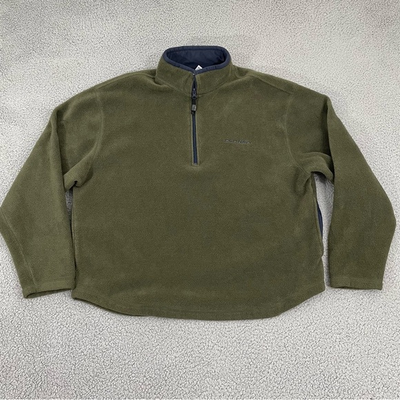 Old Navy Other - Old Navy 1/4 Zip Pullover Men XL Olive Fleece Sweatshirt